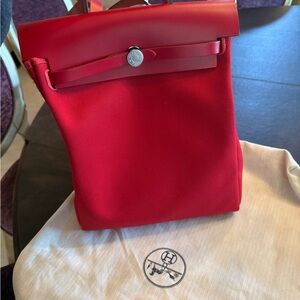 Hermes Red Backpack
